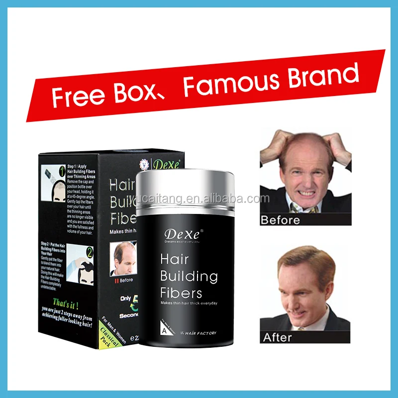 Dexe Professional Manufacturer 100% Natural Plant Keratin Cover Thinning Hair Spot Styling Powder Hair Building Fibers