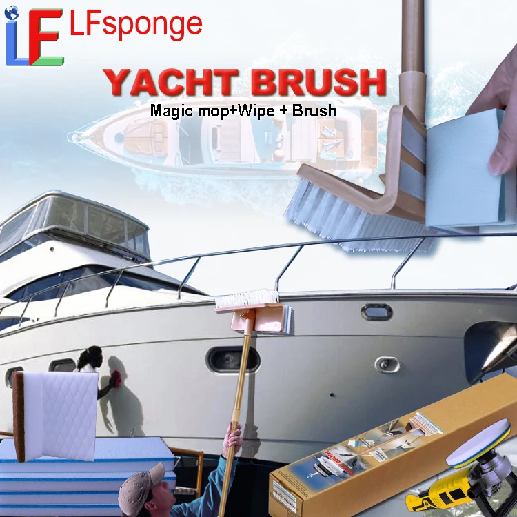 Multifunctional Yacht Brush  3 in 1 Cleaning Best Boat Supplies Double-sided design Washing Deck Brush with Long Handle