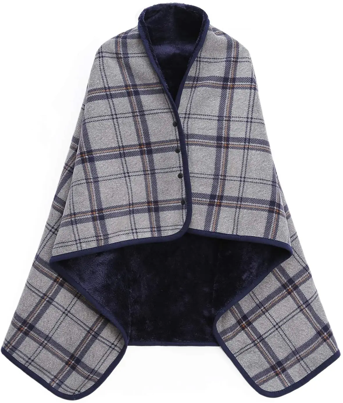 Printed Flannel Fleece White Shawl Wieghted Blanket Knit White Polyester Plush Sleeveless Blankets