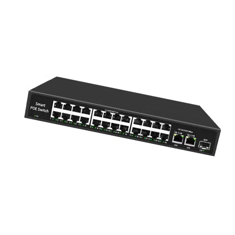 High-temperature and low-temperature resistant design of gigabit 24-port security intelligent high-power Poe switch
