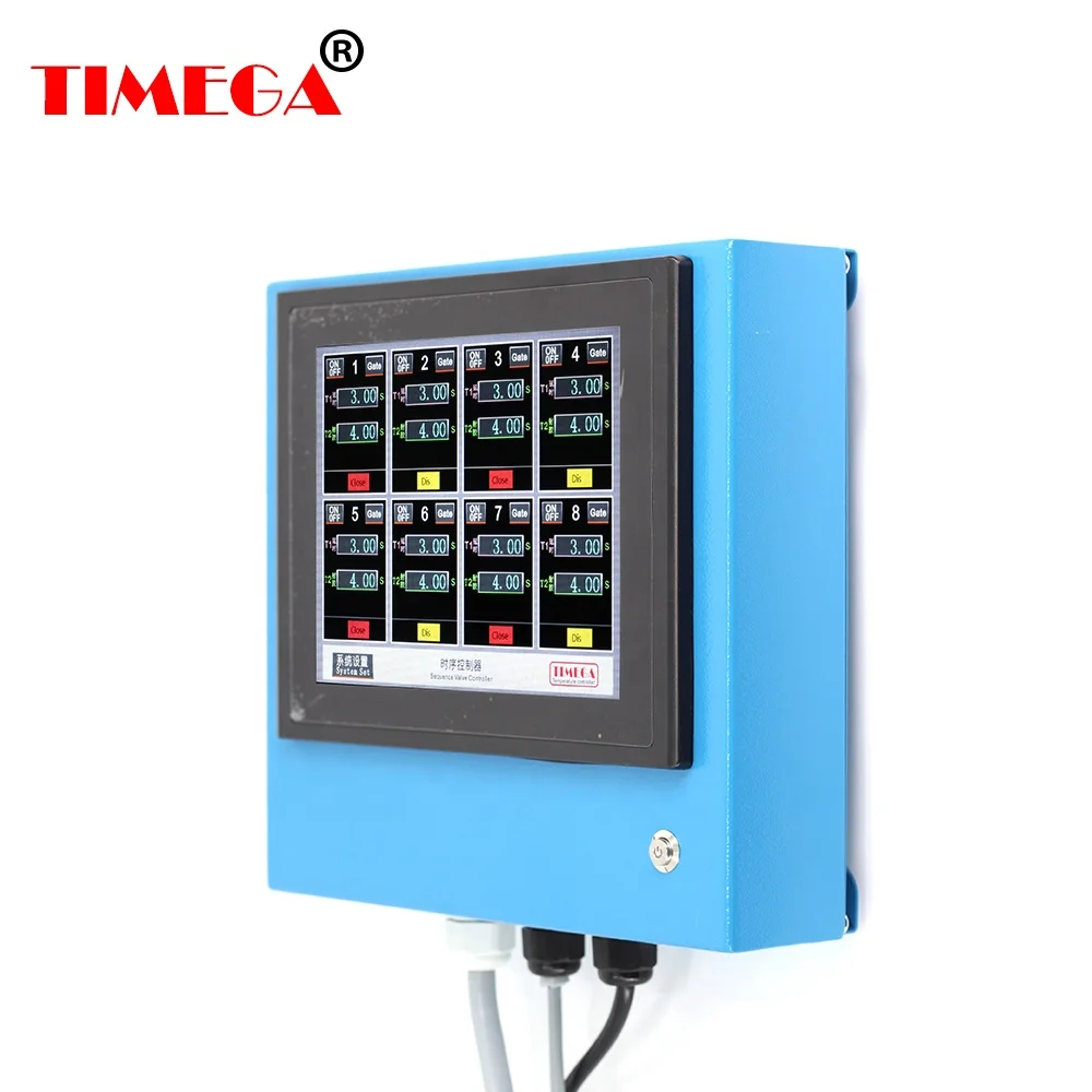 Touch screen 8 Channel sequence injection molding hot runner sequence valve gate controller  Common for oil valve and air val