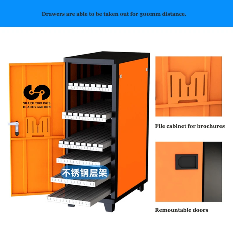 Amada Six Layers Press Brake Tooling Cabinet capable of 42 pieces full length punch and dies