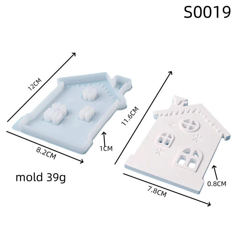 S0019 Silicone mold ornaments for house desk candle holder and plugin Heart House Mold Home Decor clean chic versatile use