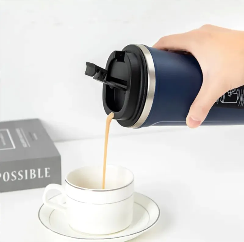 SJB101 350ML/500ML Stainless Steel Insulated Vacuum Drinkers Tumblers Cups Coffee Cup Magic Vacuum Suction Tumblers