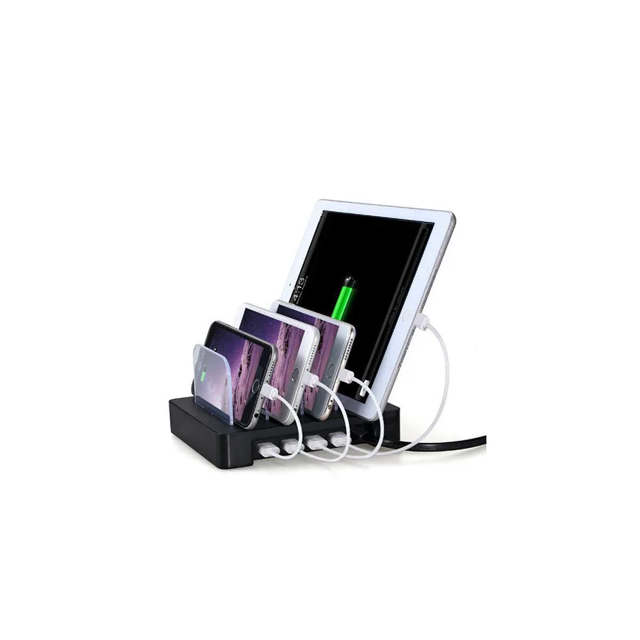 ABS material, 4 Ports Mini USB Desktop Charging Stand Organizer