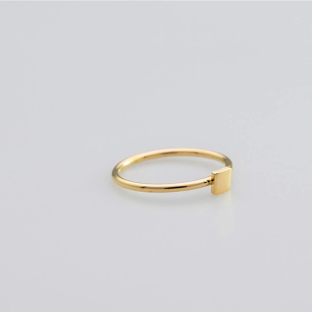 Delicate Rings Stainless Steel 18K Gold Plated Jewelry Mini Ring Custom Jewelry Anillos De Acero Inoxidable Wire Rings