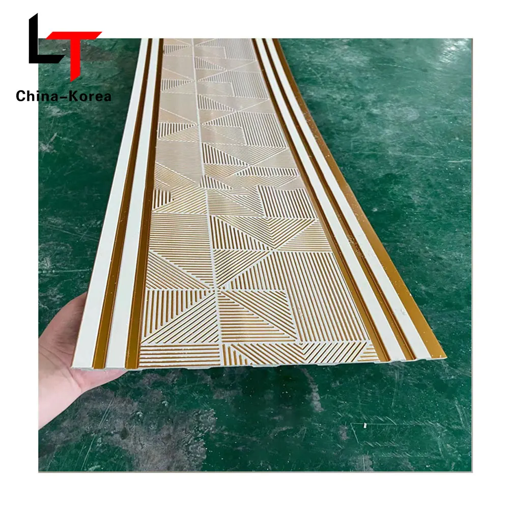 LT Hot Sale PS Timber Cladding fluted wall panels 3d Slat Seamless foam Alternative Wall Board For Hotel