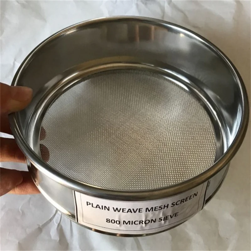 Лабораторное сито из нержавеющей стали 304 микрон 12 дюймов полная высота