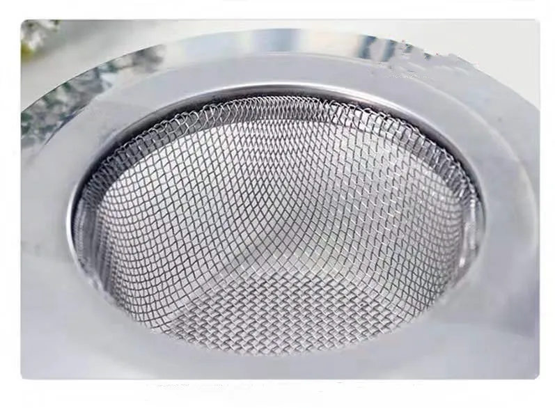 Stainless Steel Kitchen Mesh Sink Strainer Large Wid Rim Sink Garbage Strainer