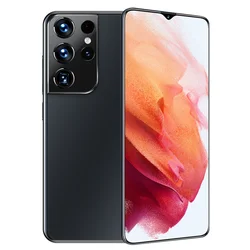 Дешевый мобильный телефон S21 Ultra 5G Android двойной смартфон разблокированный Оригинальный игровой сотовый с распознаванием лица/отпечатков пальцев