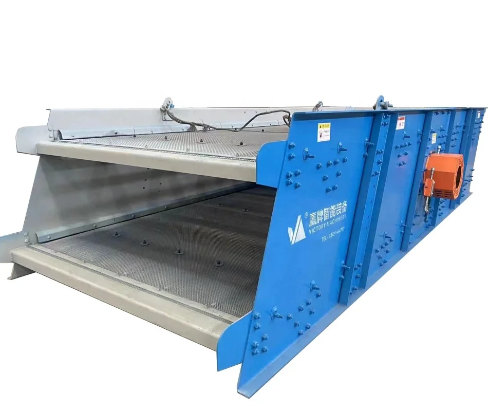 High Efficiency New Linear Vibrating Screen Machine Ore Separator for Construction Industries