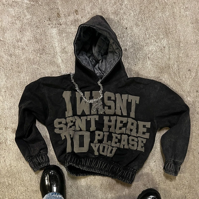 DCY 2024 New Products Stringless Heavyweight Hoodie,Hoodie Design Puff Print,Custom Puff Print Hoodie 500Gsm