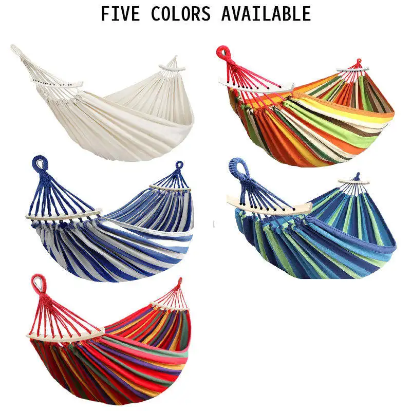 Peakout 260cm Outdoor Nylon and Canvas Portable Tree Strap Hiking Hanging Belt Hammock for Camping