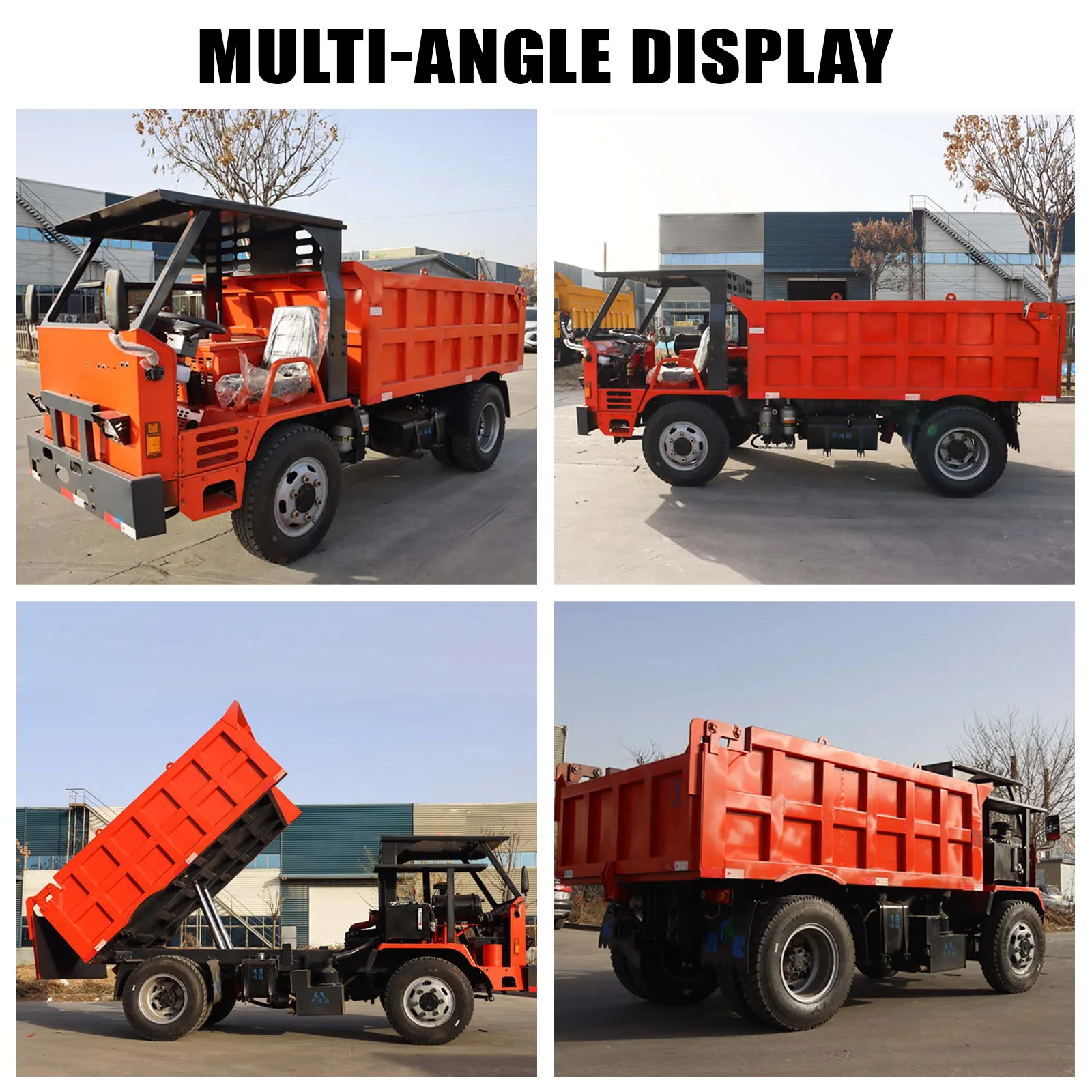 Quarry use dump truck load capacity 5 tons with OTR tires mining tipper