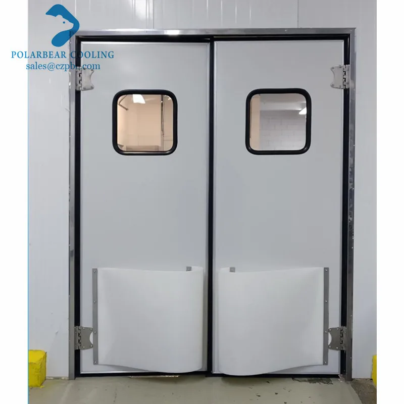 2023 Hot Sale Double Leaf Kitchen Stainless Steel Double Swing Traffic Doors for Food Industry