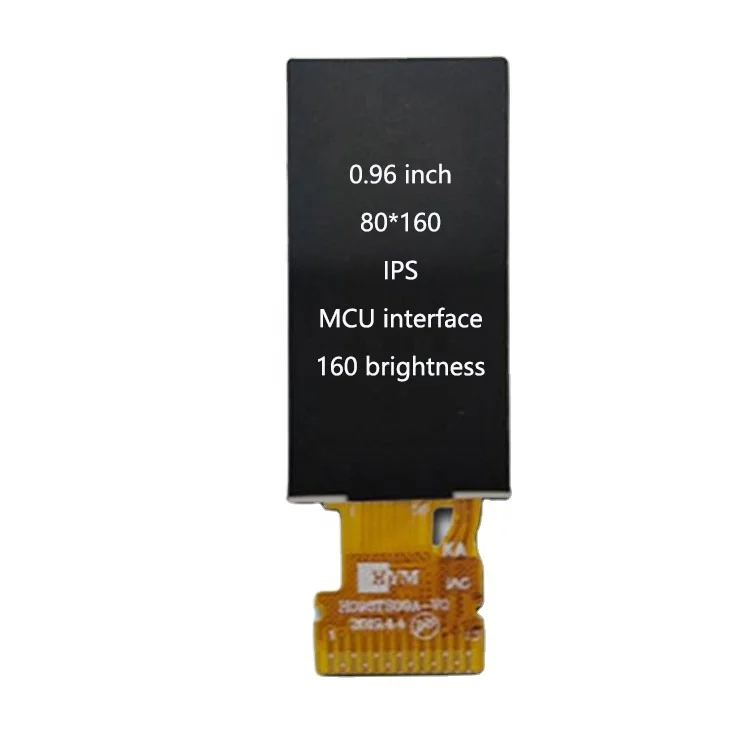 
Factory Supply Rectangle 160 Brightness IPS MCU Interface 0.96 Inch 0.96