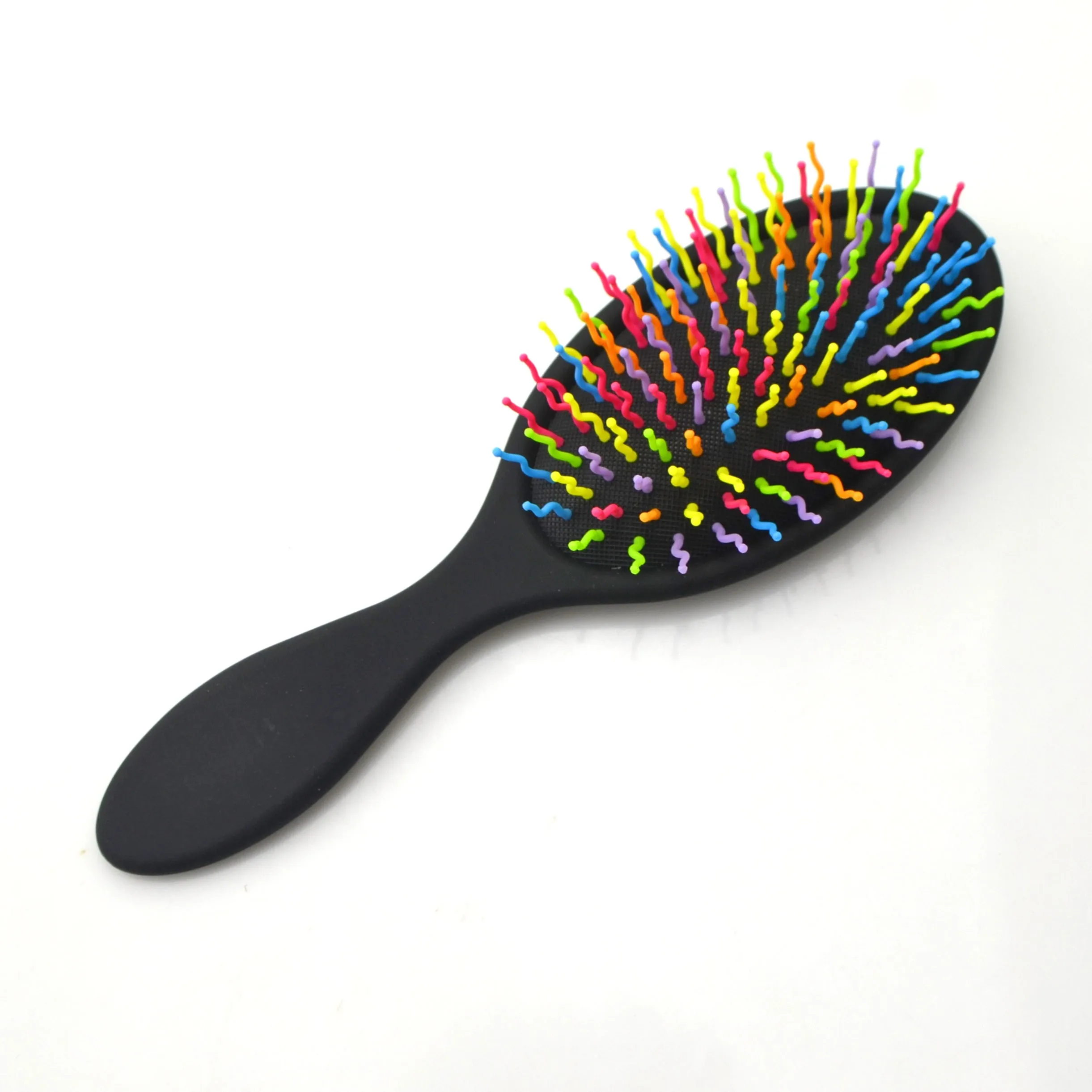 Plastic Straightener Massage Comb Brush Antistatic Hairbrush with Handle Natural Rubber Paddle hairbrush