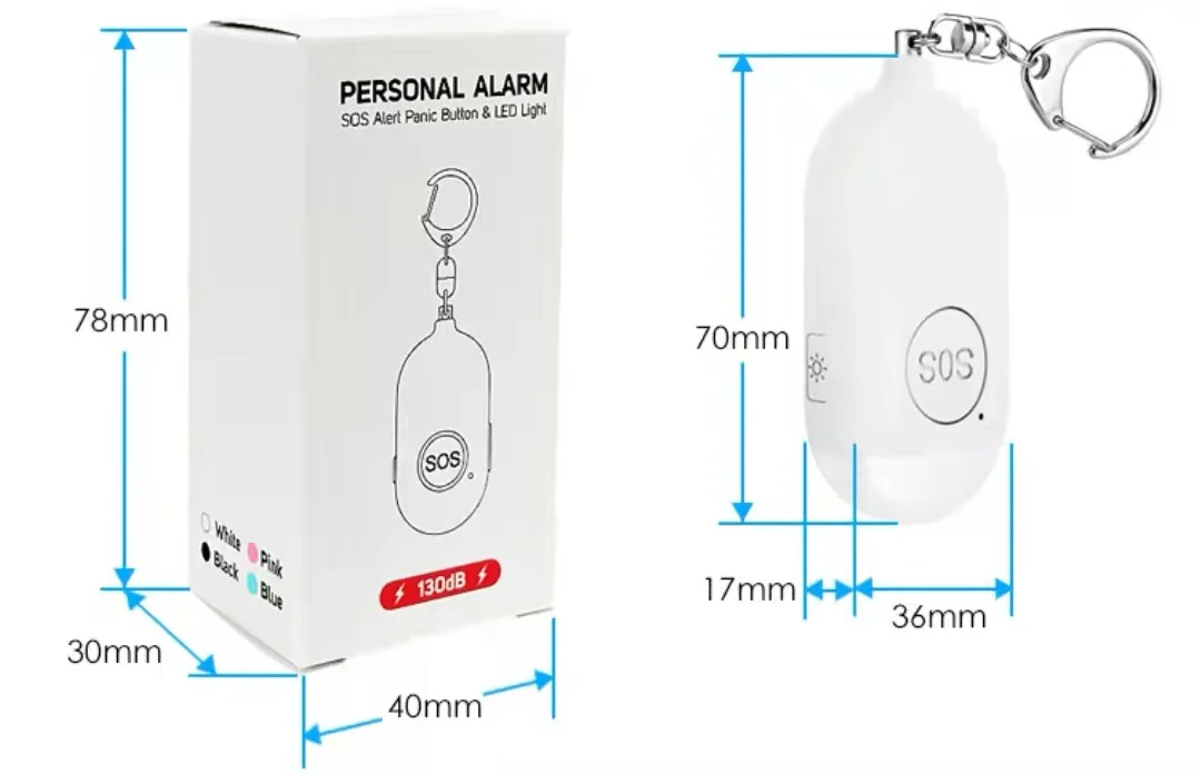 OUBAO Anti Attack Personal Security Alarm Keychain Emergency Self Defense Alarm personal Alarm