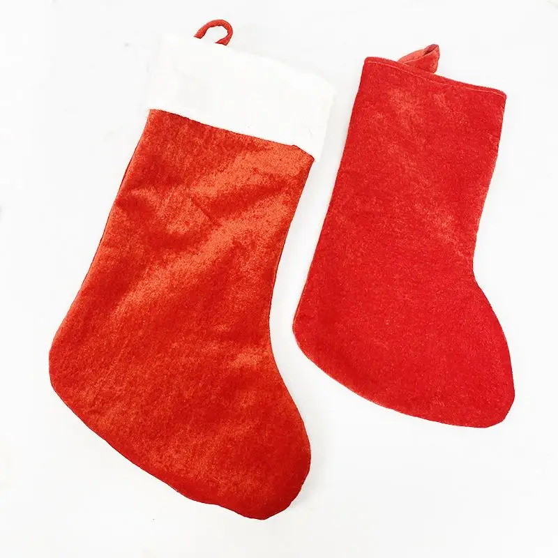 Red Christmas Socks ornamentalation Professional factory making art christmas sacks and stockings