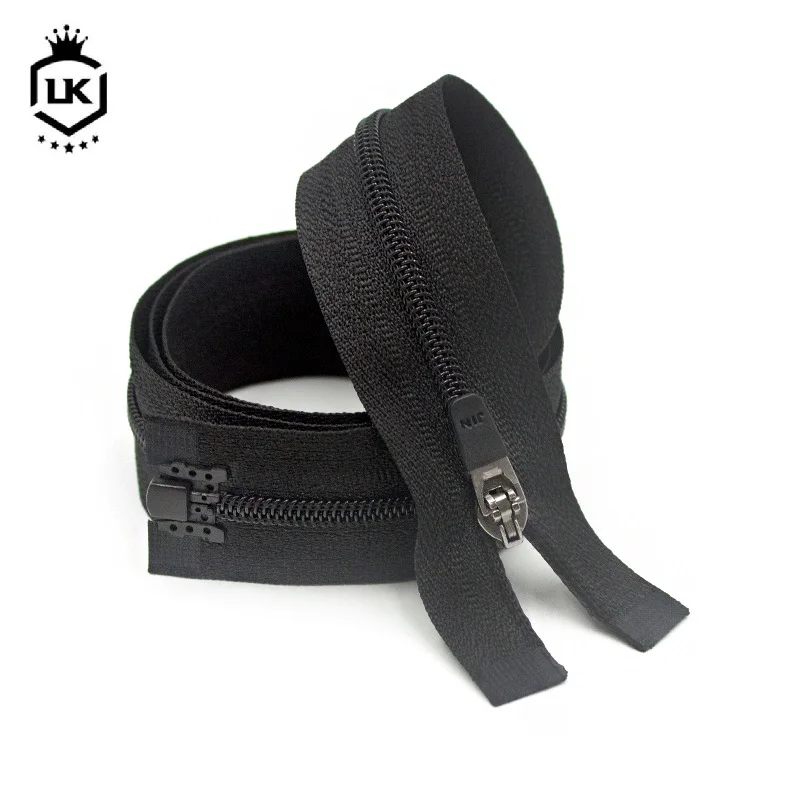 Lanke Okeo tex Good Quality No 3 Nylon Zipper 20cm With Anti Silver YG Slider Rubber Zipper Puller And Plastic Zipper Pinbox