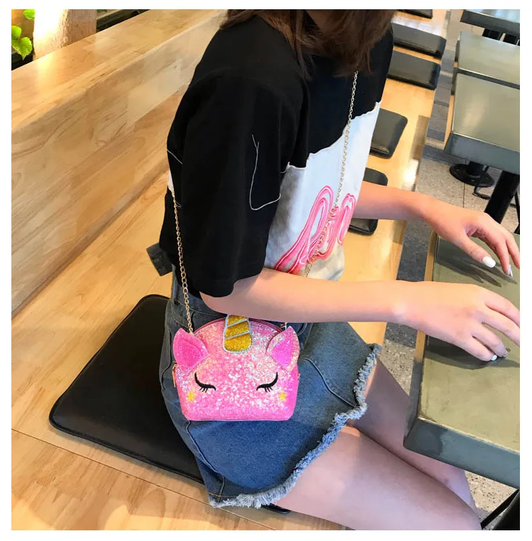 2025 Latest Colorful Rainbow Kids Girl Fashion Cross Body Handbags Toddler Girl Purses