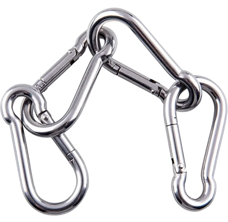 Outdoor hook Carbon Steel DIN5299 Galvanized Spring Snap Hook A2 Carabiner 6*60mm