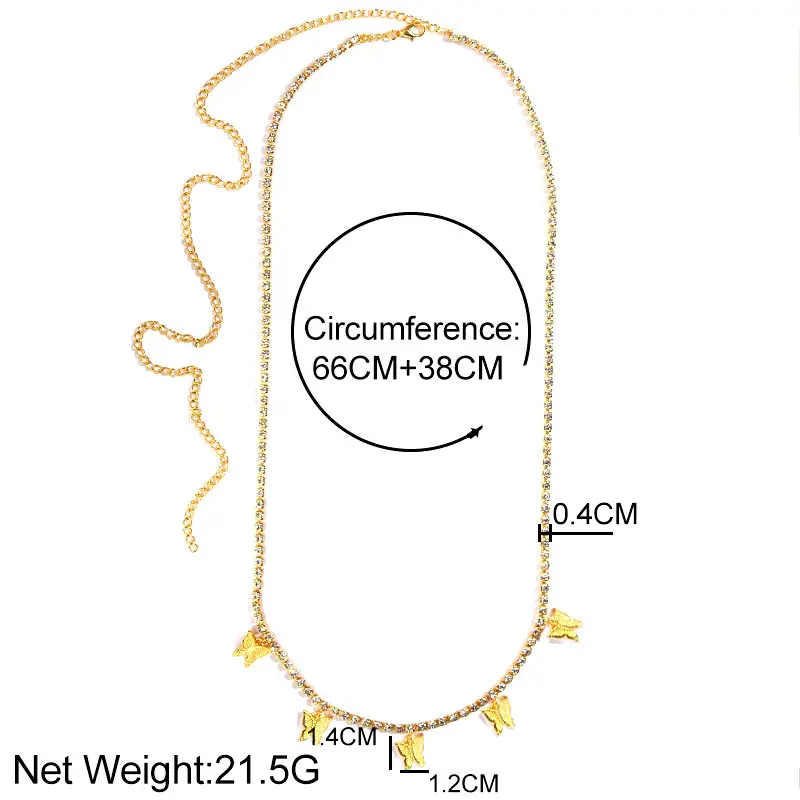  Belly Chain Bohemian Charm Jewelry Bulk Cotton String Cord Rhinestone crystal Butterfly Waist Bead Clasp sexy body