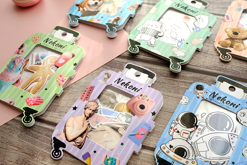 Nekoni Waterproof Sticker Flakes Laptop Decorative Decals Self Adhesive Decals for Stickers Pack Animal Luggage Decals