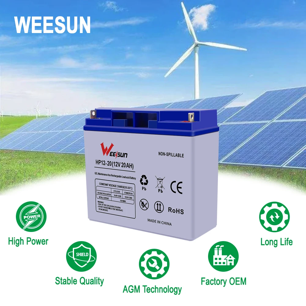 Factory sale high quality best price 6 fm 20 12v20ah 22ah 23ah 20hr deep cycle rechargeable ups solar lead acid battery