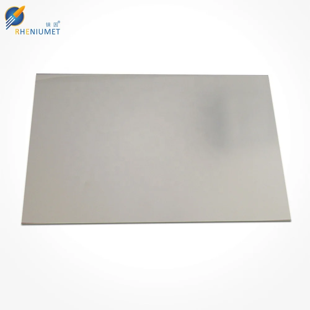 Best price  per kg High quality factory 1.5-2.0mm Rhenium plate,rhenium sheet for MOCVD outer