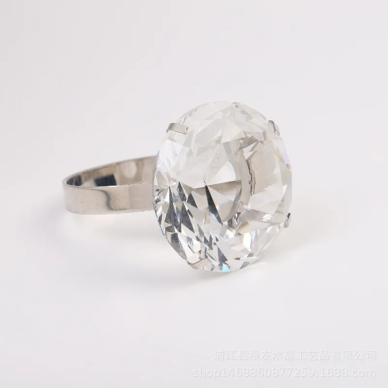 Sell Well New Type 80Mm Crystal Large Set Props Wedding Proposal Souvenir Gift Oversized Diamond Ring