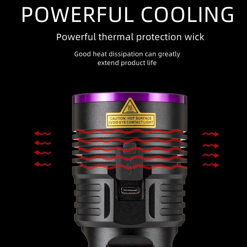  Alonefire H42 45 вт высокая мощность уф фонарик детектор утечки газа кошка опоясывающего лишая пятна охотничий полицейский маркер Usb зарядки проверки