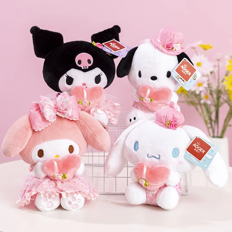 Плюшевая игрушка Sanrioed Kulomi Pochacco моя мелодия PP Хлопок романтическая серия цветов море большая ушастая собака мягкая животных