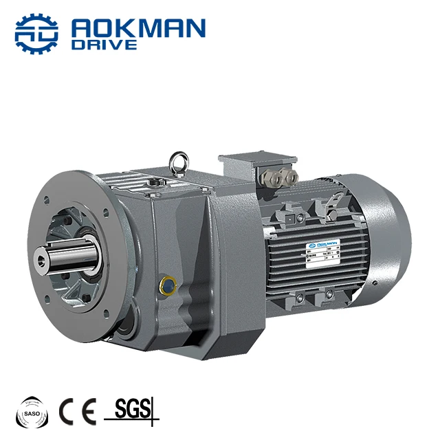R series linear helical gear reducer Factory direct price motors gearboxes with high quality