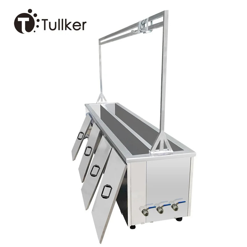 Tullker промышленный ультразвуковой очиститель на 360 л, обезжириватель масла, машина для чистки слепых, грязных занавесок, лопастей окон, металлические детали двигателя