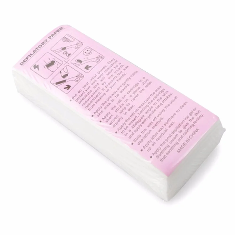 100pcs Professional Hair Removal Waxing Strips Non-woven Fabric Epilator Wax Papers Depilatory Beauty Tool For Leg Hairs Removal