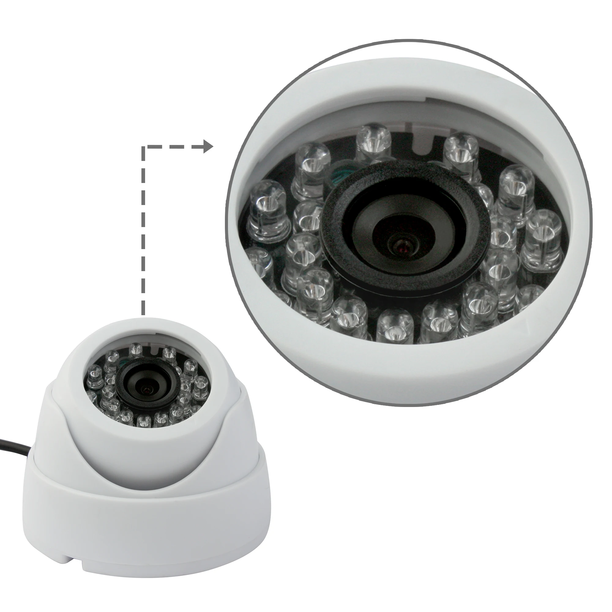 ELP 1MP HD 720P Waterproof USB Dome Camera Infrared with IR CUT and IR ...