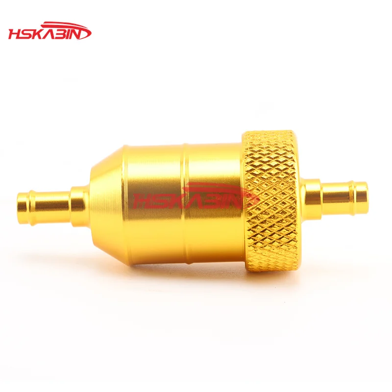 5 цветов Универсальный мотоциклетный 8 мм бензиновый газ топливный фильтр очиститель CNC алюминий для внедорожного велосипеда квадроцикла встроенный масляный газ топливный фильтр