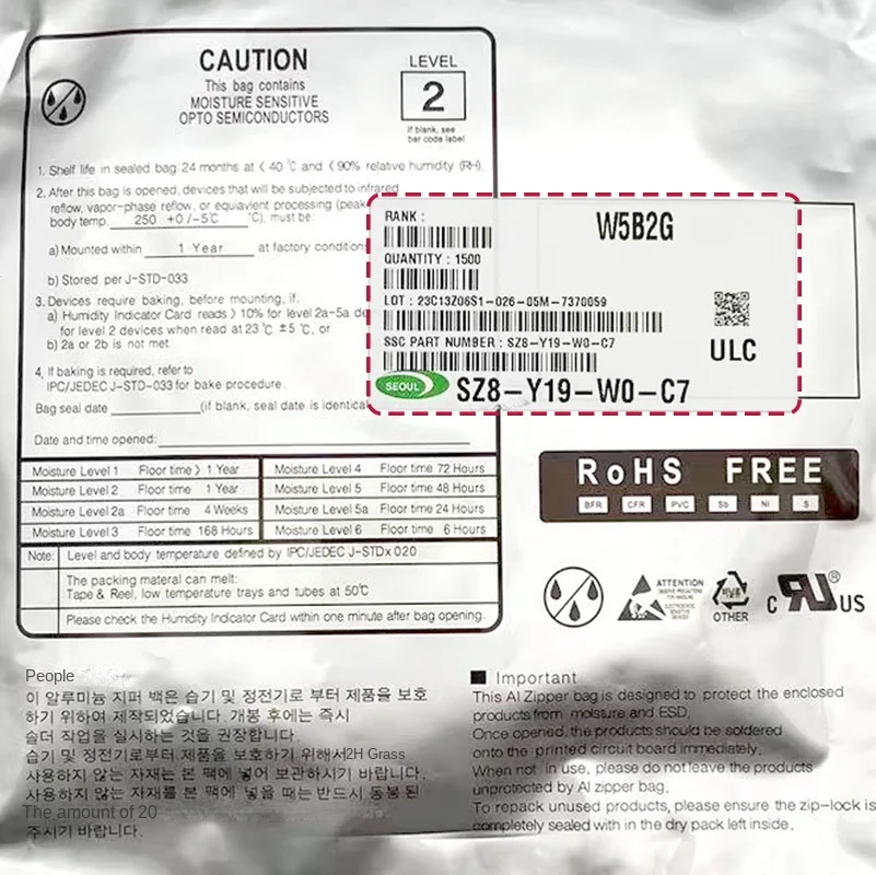 Led chips Seoul CSP1919 Super Flux LED Lamp Bead 5W White High-Power Car Light Source Y19 Car Headlight Chip LED Lamp for Cars