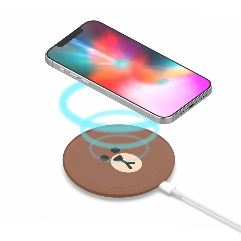 Carton Wireless Custom Fast Chargers pvc Wireless Charger 10w BT21 Kpop Korea for Iphone