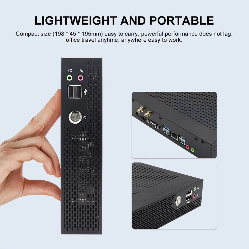 High Performance I3 I5 I7 CPU  Desktop Computer Mini Pc Fanless Gaming Mini Pc For Office