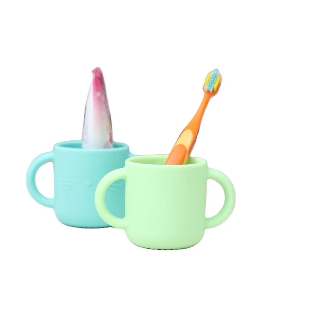 BPA Free Small Silicone Baby Kids Drinking Water Cup Silicone Baby Sippy Cup Silicone Bpa Free Training Sippy Cup