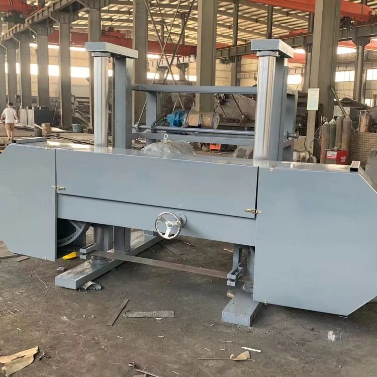 Woodworking machinery manual gantry saw heavy logs round wood square movable horizontal portable wood sawmill band saw