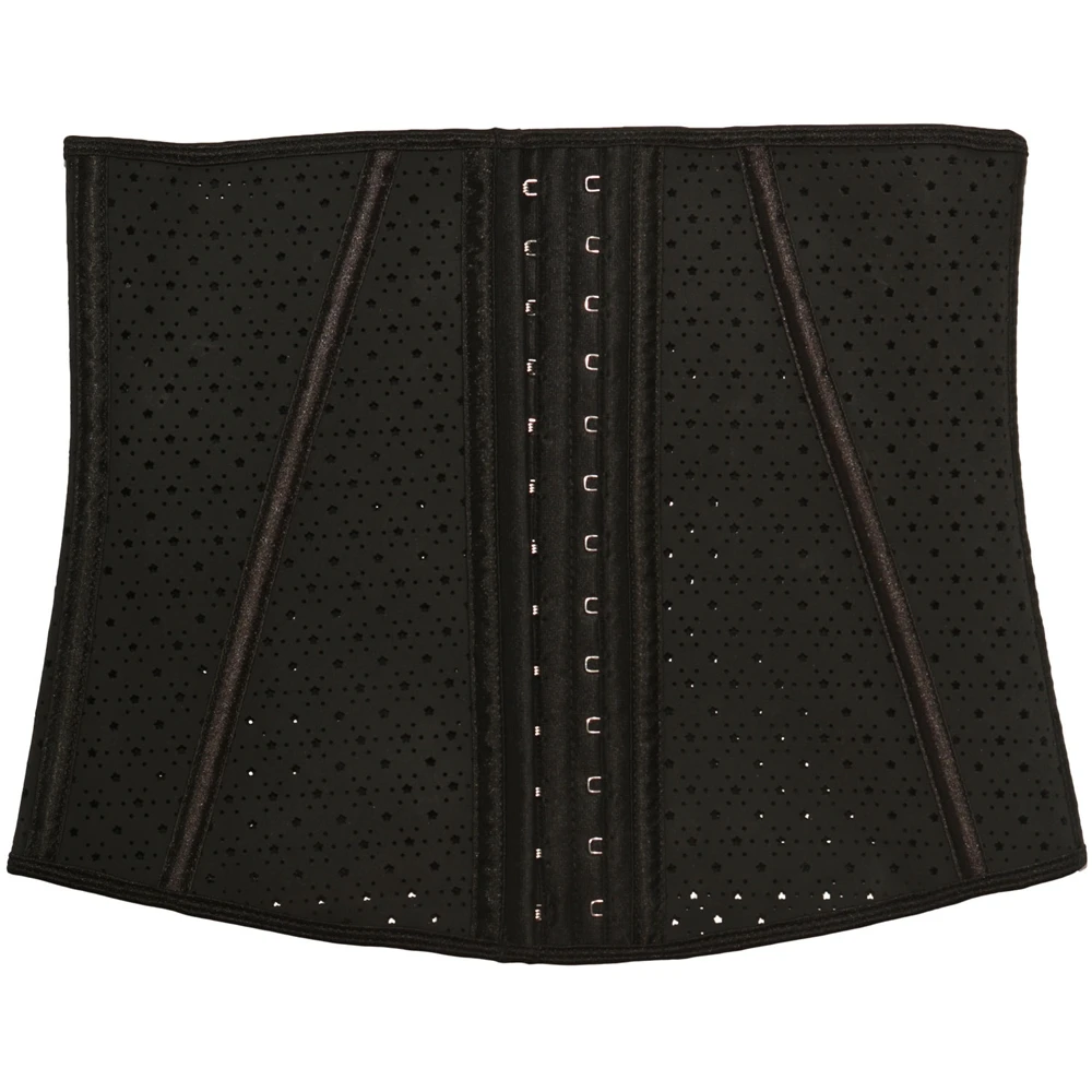 9 steel rib breathable mesh rubber seal professional fitness waist support adjustable sports girdle