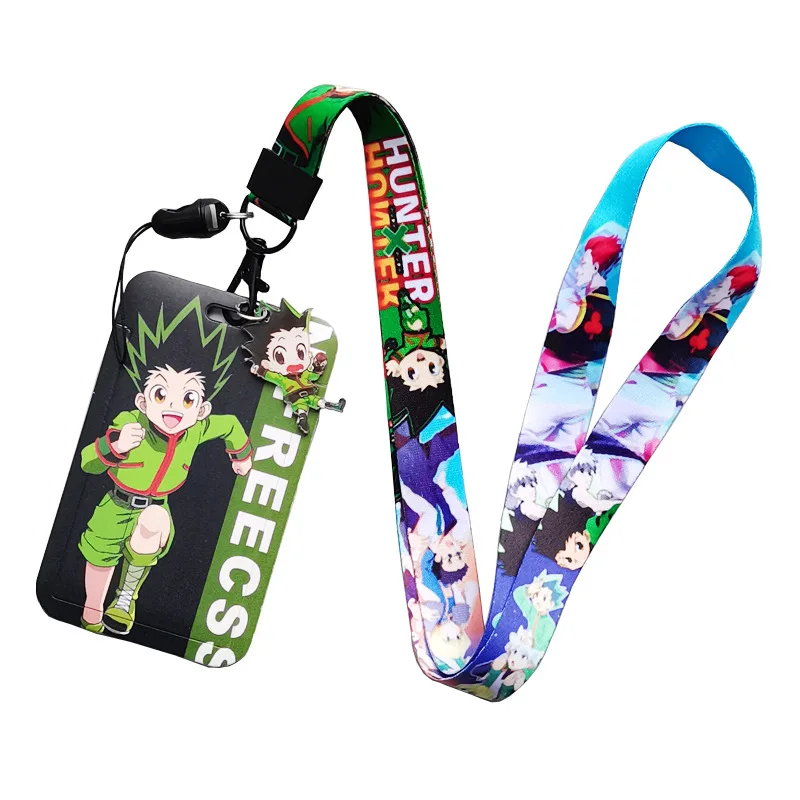 Tide Cute Cartoon Funny Simpsons Card Holder Lanyard For Business School Children Promotional Anime Polyester Lanyard