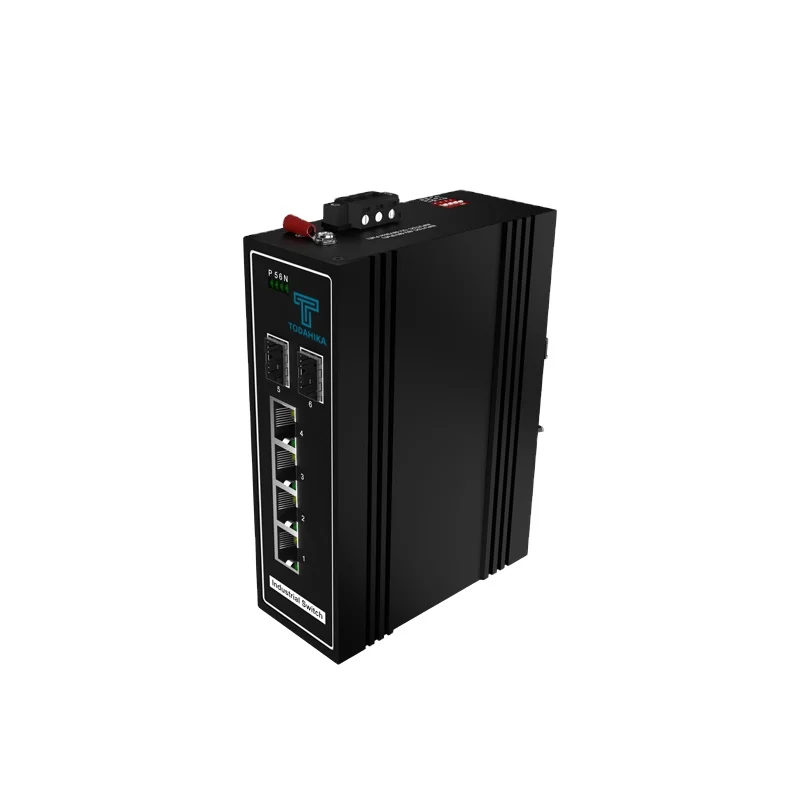 2 * 1000Mbps SFP Port 4 * 10 / 100 / 1000M RJ45 Port Unmanaged Industrial Gigabit Switch