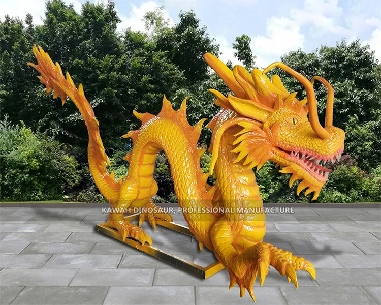 Zigong Handmade Animatronic Dragon Statue Realistic Customized 5m China Dragon Factory Sale