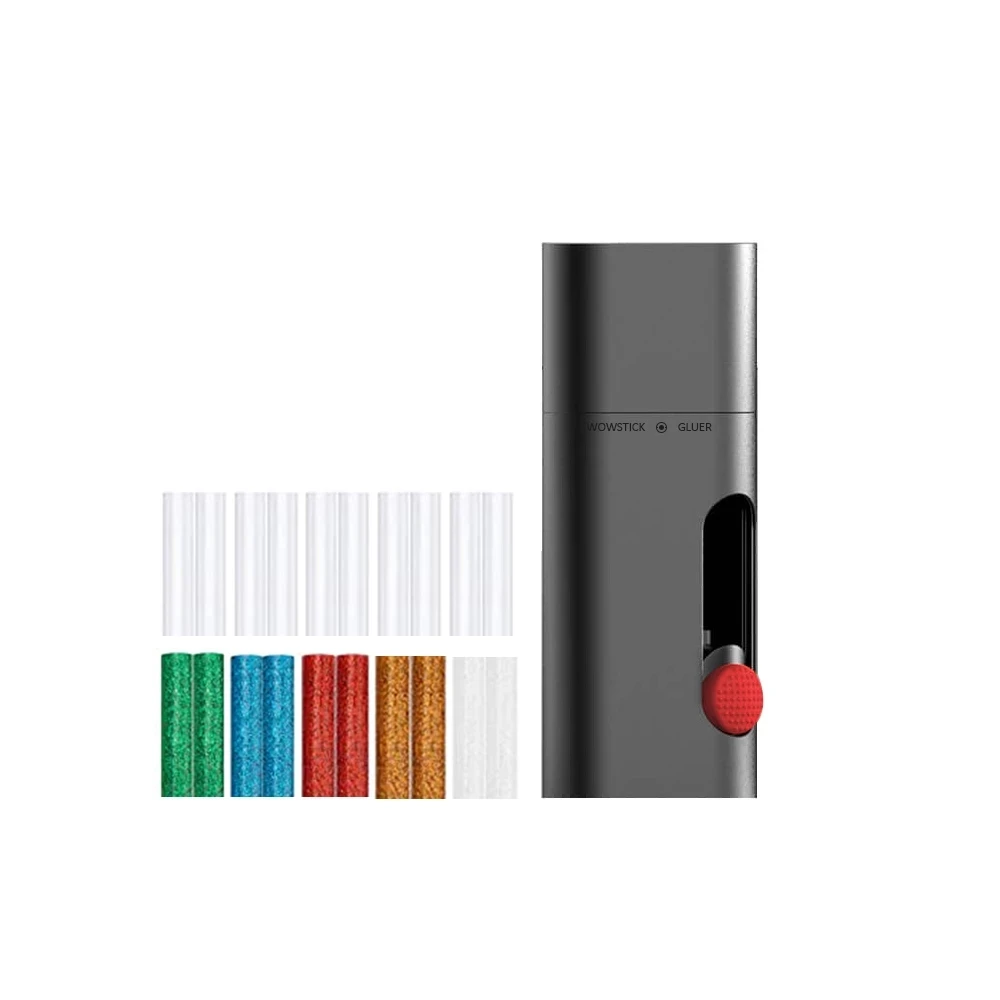 
Wowstick Cordless Electric Hot Melt Glue Pen Gluer 2000mAh Type-C Rechargeable DIY Art Craft Glue Pen W/ 20pcs Glue Sticks 