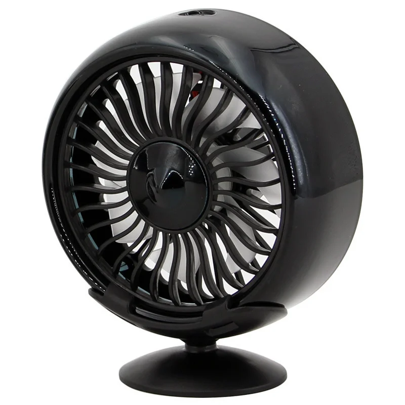 Powerful 3 Gears Car Usb Fan 360 Degree Rotatable Led Lights Usb Power Car Auto Cooling Air Fan for Car Air Vent