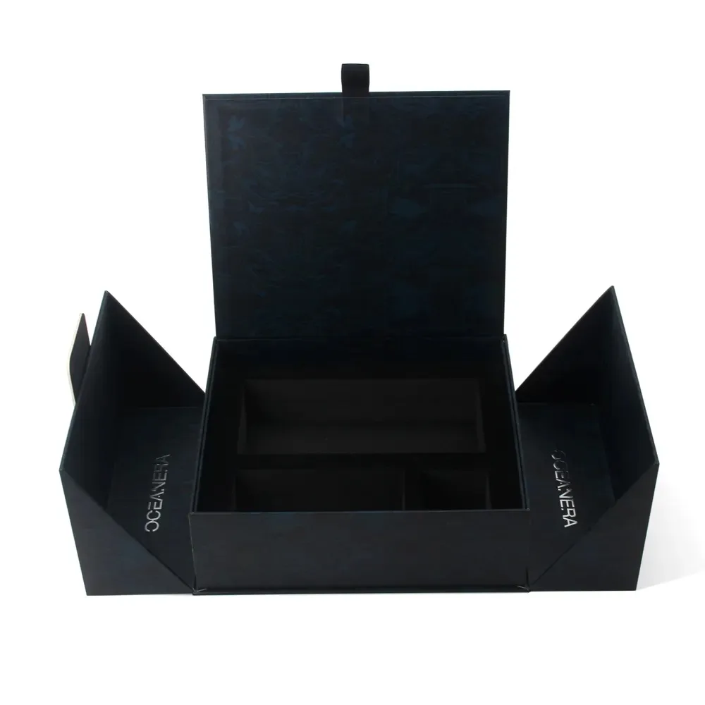 Hot Sale Luxury Custom Magnetic 2 Two Pieces Side Open Double Door Gift Packaging Box With Logo For Boutique Sunglasses & Keys